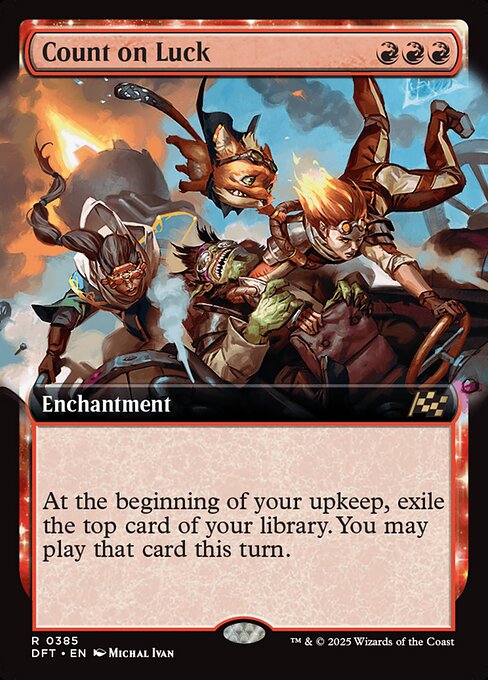 At the beginning of your upkeep, exile the top card of your library. You may play that card this turn.