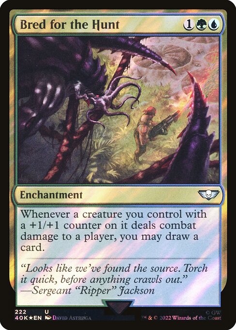 Whenever a creature you control with a +1/+1 counter on it deals combat damage to a player, you may draw a card.