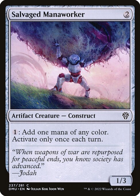 {1}: Add one mana of any color. Activate only once each turn.