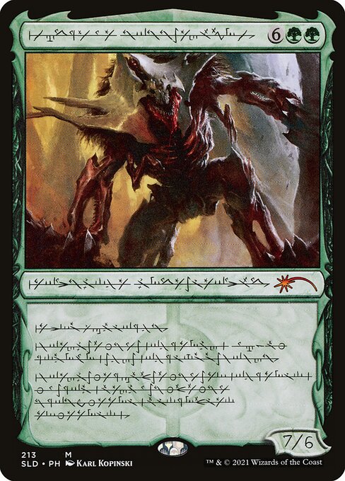 Trample
Whenever you tap a land for mana, add one mana of any type that land produced.
Whenever an opponent taps a land for mana, that land doesn't untap during its controller's next untap step.