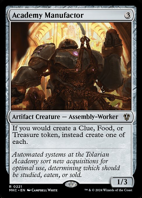 If you would create a Clue, Food, or Treasure token, instead create one of each.