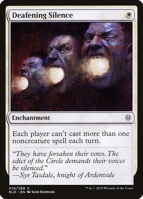 Each player can't cast more than one noncreature spell each turn.