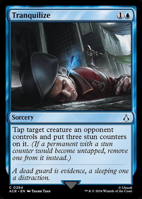 Tap target creature an opponent controls and put three stun counters on it. (If a permanent with a stun counter would become untapped, remove one from it instead.)