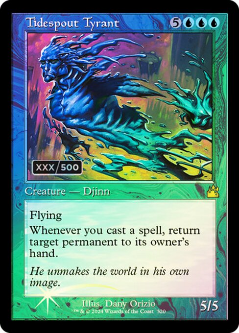 Flying
Whenever you cast a spell, return target permanent to its owner's hand.