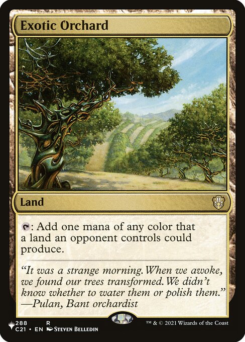 {T}: Add one mana of any color that a land an opponent controls could produce.
