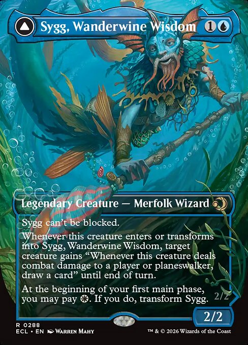Sygg, Wanderwine Wisdom // Sygg, Wanderbrine Shield (Foil)