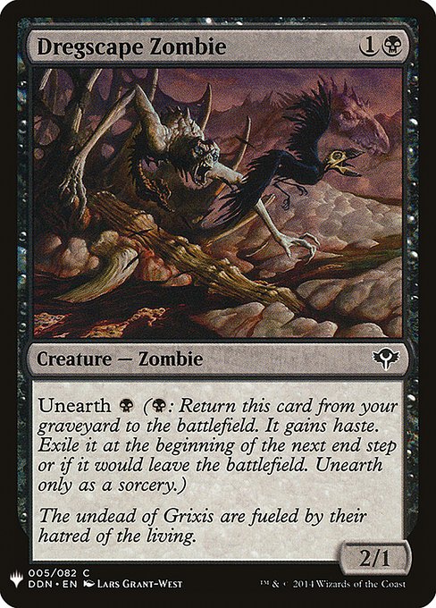 Unearth {B} ({B}: Return this card from your graveyard to the battlefield. It gains haste. Exile it at the beginning of the next end step or if it would leave the battlefield. Unearth only as a sorcery.)