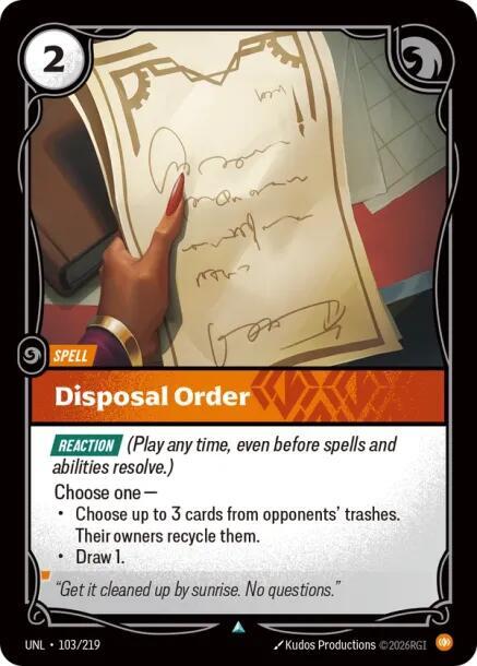 Disposal Order (Foil)
