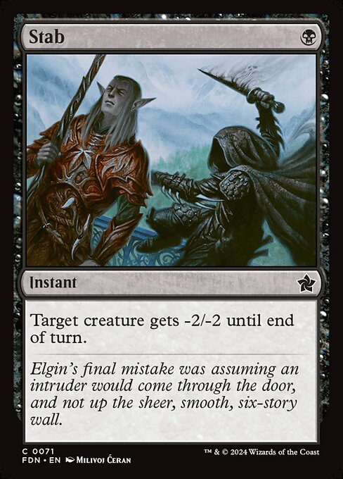 Target creature gets -2/-2 until end of turn.