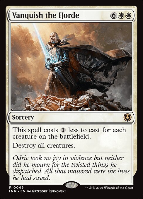 This spell costs {1} less to cast for each creature on the battlefield.
Destroy all creatures.