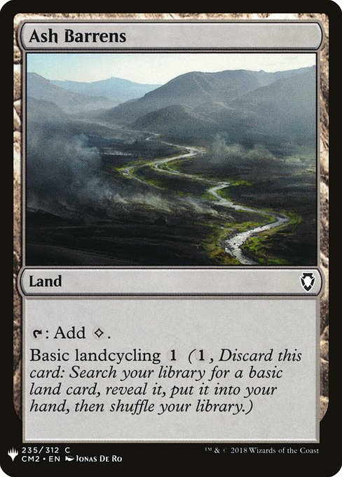 {T}: Add {C}.
Basic landcycling {1} ({1}, Discard this card: Search your library for a basic land card, reveal it, put it into your hand, then shuffle.)