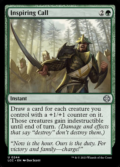 Draw a card for each creature you control with a +1/+1 counter on it. Those creatures gain indestructible until end of turn. (Damage and effects that say "destroy" don't destroy them.)