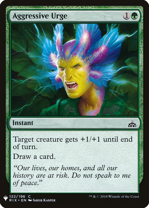 Target creature gets +1/+1 until end of turn.
Draw a card.