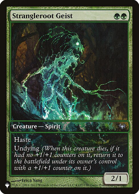Haste
Undying (When this creature dies, if it had no +1/+1 counters on it, return it to the battlefield under its owner's control with a +1/+1 counter on it.)