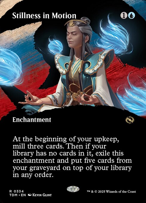 At the beginning of your upkeep, mill three cards. Then if your library has no cards in it, exile this enchantment and put five cards from your graveyard on top of your library in any order.