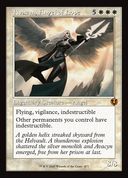 Flying, vigilance, indestructible
Other permanents you control have indestructible.