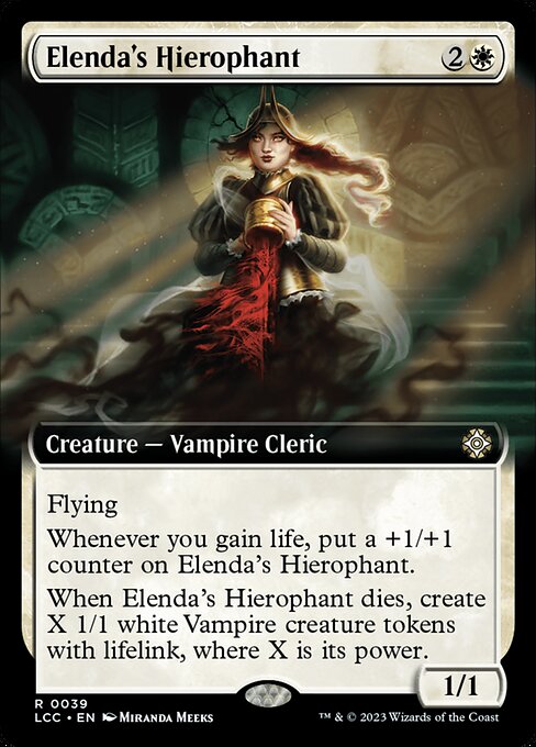 Flying
Whenever you gain life, put a +1/+1 counter on this creature.
When this creature dies, create X 1/1 white Vampire creature tokens with lifelink, where X is its power.