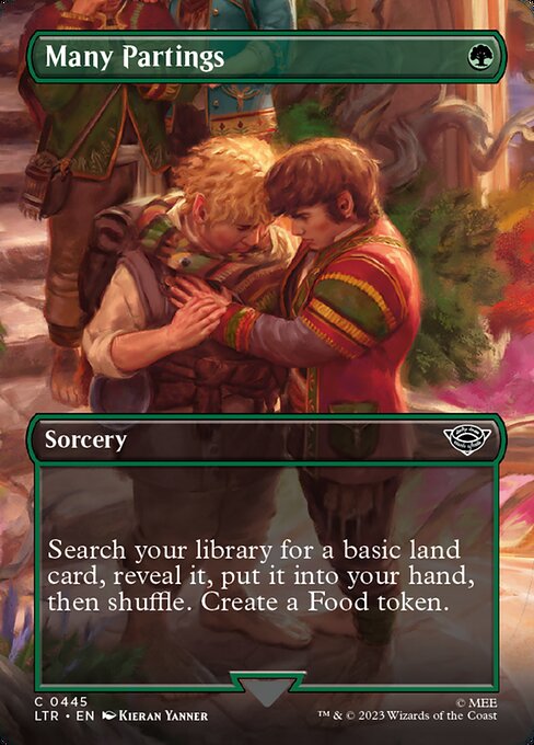 Search your library for a basic land card, reveal it, put it into your hand, then shuffle. Create a Food token. (It's an artifact with "{2}, {T}, Sacrifice this artifact: You gain 3 life.")