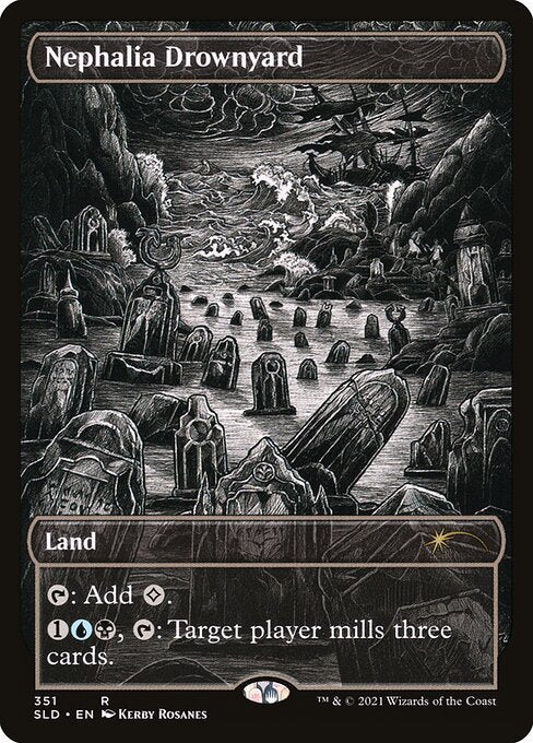 {T}: Add {C}.
{1}{U}{B}, {T}: Target player mills three cards.