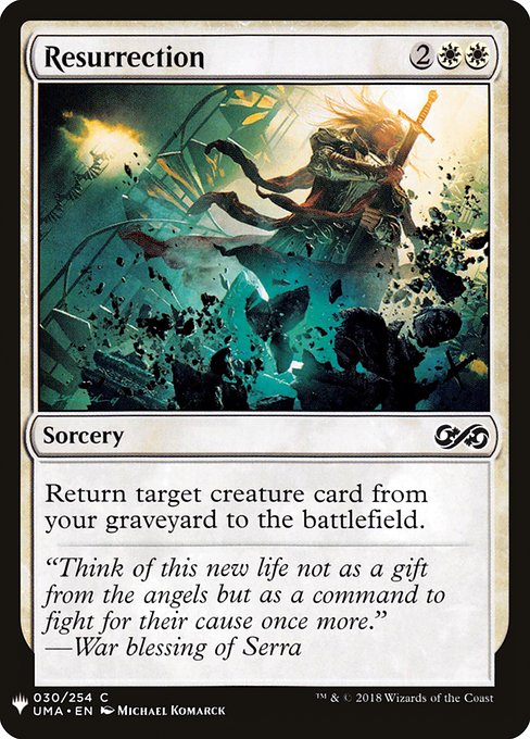 Return target creature card from your graveyard to the battlefield.