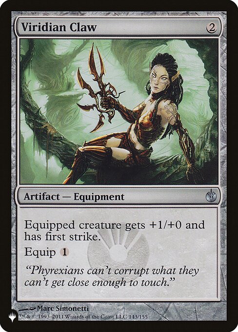 Equipped creature gets +1/+0 and has first strike.
Equip {1}