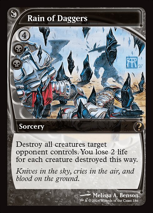 Destroy all creatures target opponent controls. You lose 2 life for each creature destroyed this way.