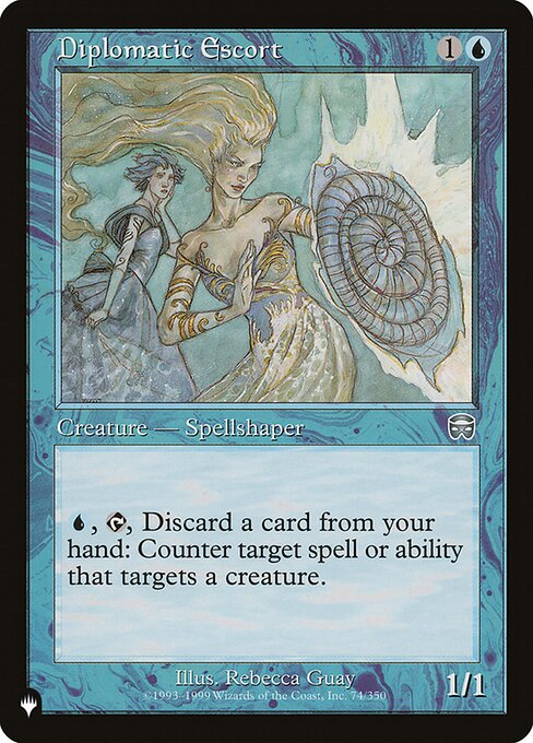 {U}, {T}, Discard a card: Counter target spell or ability that targets a creature.