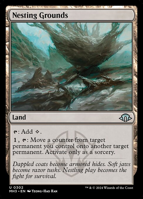 {T}: Add {C}.
{1}, {T}: Move a counter from target permanent you control onto another target permanent. Activate only as a sorcery.