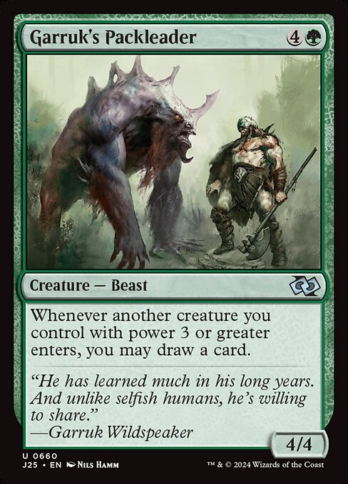Whenever another creature you control with power 3 or greater enters, you may draw a card.