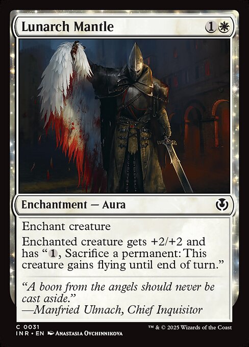 Enchant creature
Enchanted creature gets +2/+2 and has "{1}, Sacrifice a permanent: This creature gains flying until end of turn."