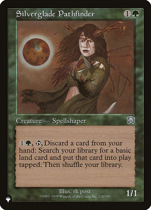 {1}{G}, {T}, Discard a card: Search your library for a basic land card, put that card onto the battlefield tapped, then shuffle.