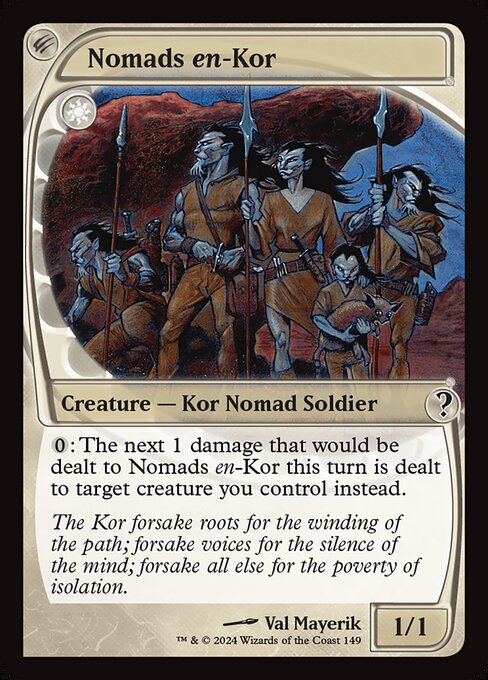{0}: The next 1 damage that would be dealt to Nomads en-Kor this turn is dealt to target creature you control instead.