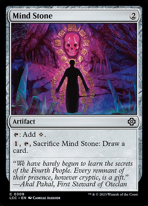 {T}: Add {C}.
{1}, {T}, Sacrifice this artifact: Draw a card.