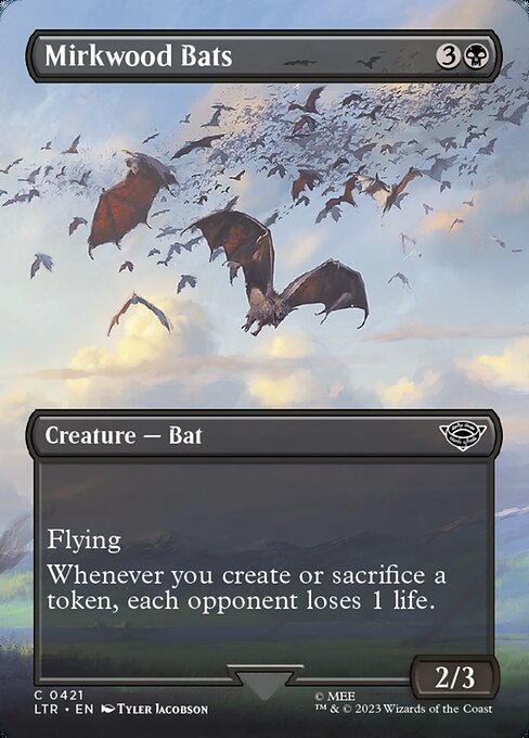 Flying
Whenever you create or sacrifice a token, each opponent loses 1 life.