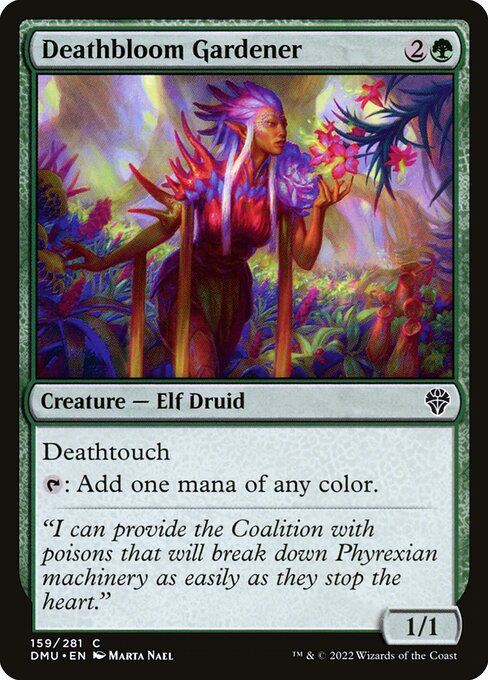 Deathtouch
{T}: Add one mana of any color.