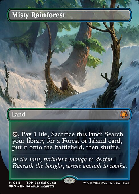 {T}, Pay 1 life, Sacrifice this land: Search your library for a Forest or Island card, put it onto the battlefield, then shuffle.