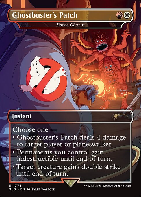 Choose one —
• Boros Charm deals 4 damage to target player or planeswalker.
• Permanents you control gain indestructible until end of turn.
• Target creature gains double strike until end of turn.