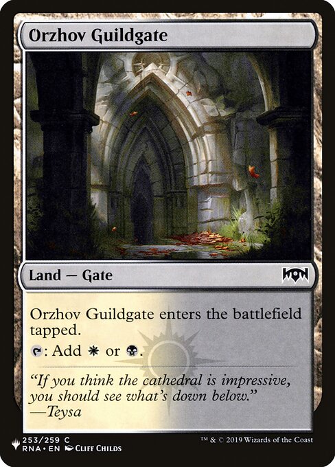 This land enters tapped.
{T}: Add {W} or {B}.