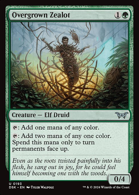 {T}: Add one mana of any color.
{T}: Add two mana of any one color. Spend this mana only to turn permanents face up.