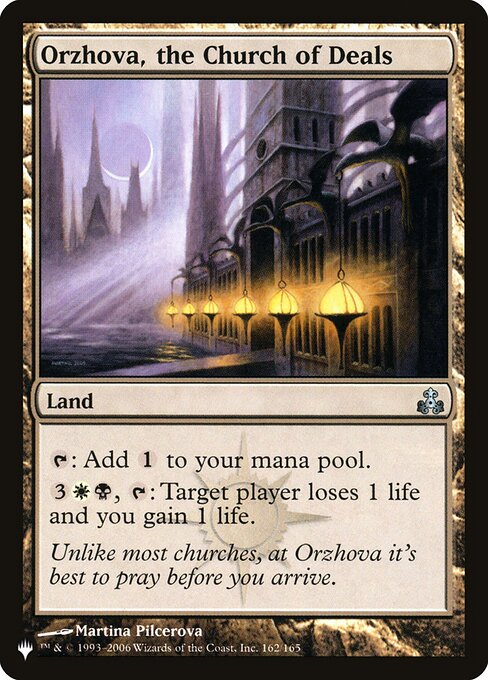 {T}: Add {C}.
{3}{W}{B}, {T}: Target player loses 1 life and you gain 1 life.