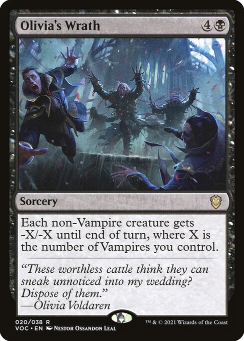 Each non-Vampire creature gets -X/-X until end of turn, where X is the number of Vampires you control.