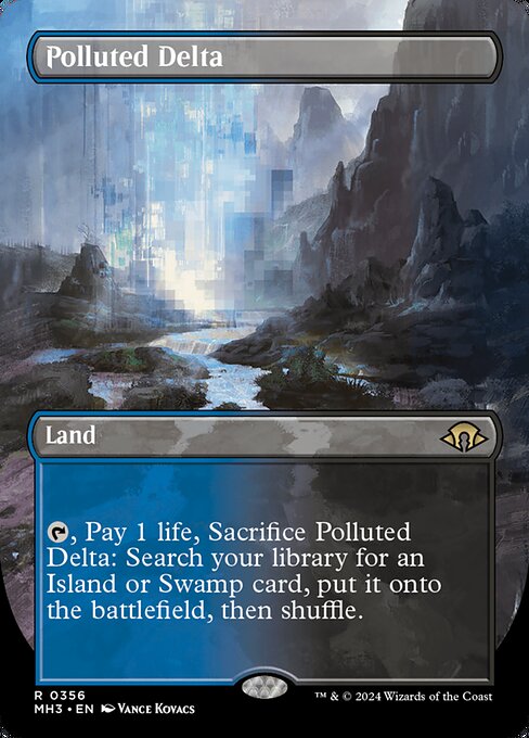 {T}, Pay 1 life, Sacrifice Polluted Delta: Search your library for an Island or Swamp card, put it onto the battlefield, then shuffle.