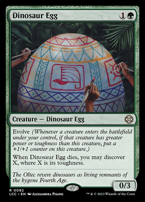 Evolve (Whenever a creature you control enters, if that creature has greater power or toughness than this creature, put a +1/+1 counter on this creature.)
When this creature dies, you may discover X, where X is its toughness.