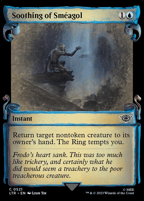 Return target nontoken creature to its owner's hand. The Ring tempts you.