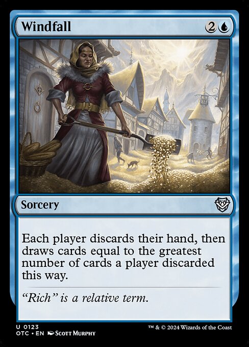 Each player discards their hand, then draws cards equal to the greatest number of cards a player discarded this way.