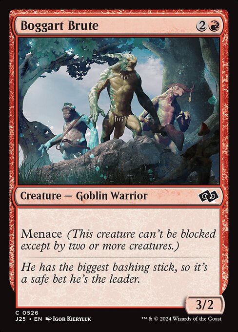 Menace (This creature can't be blocked except by two or more creatures.)