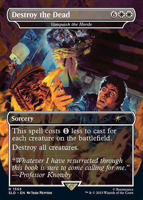 This spell costs {1} less to cast for each creature on the battlefield.
Destroy all creatures.