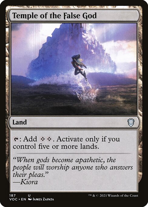 {T}: Add {C}{C}. Activate only if you control five or more lands.