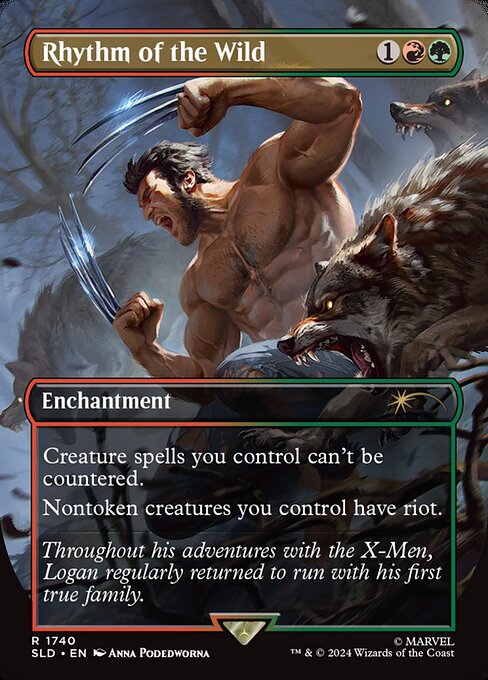 Creature spells you control can't be countered.
Nontoken creatures you control have riot. (They enter with your choice of a +1/+1 counter or haste.)