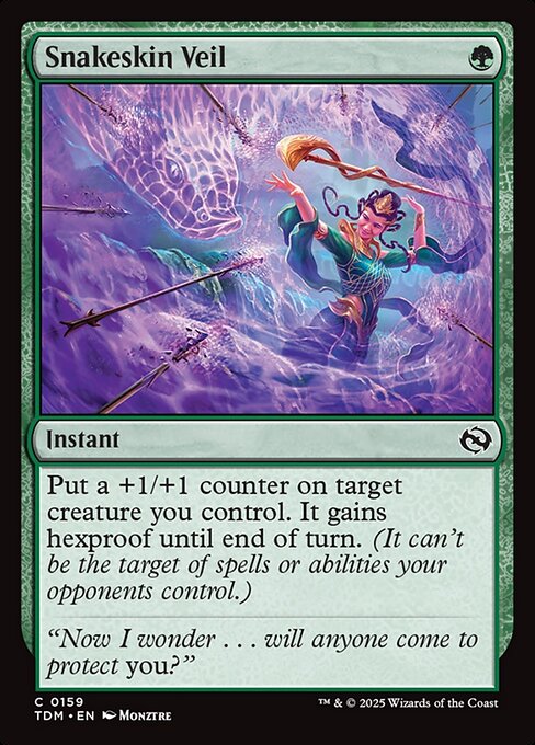 Put a +1/+1 counter on target creature you control. It gains hexproof until end of turn. (It can't be the target of spells or abilities your opponents control.)